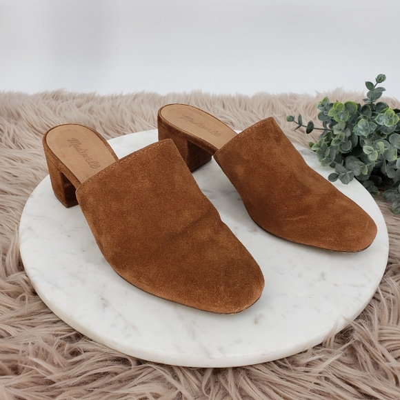 Madewell Walker Mule in Burnt Sienna Brown Suede - Picture 3 of 8
